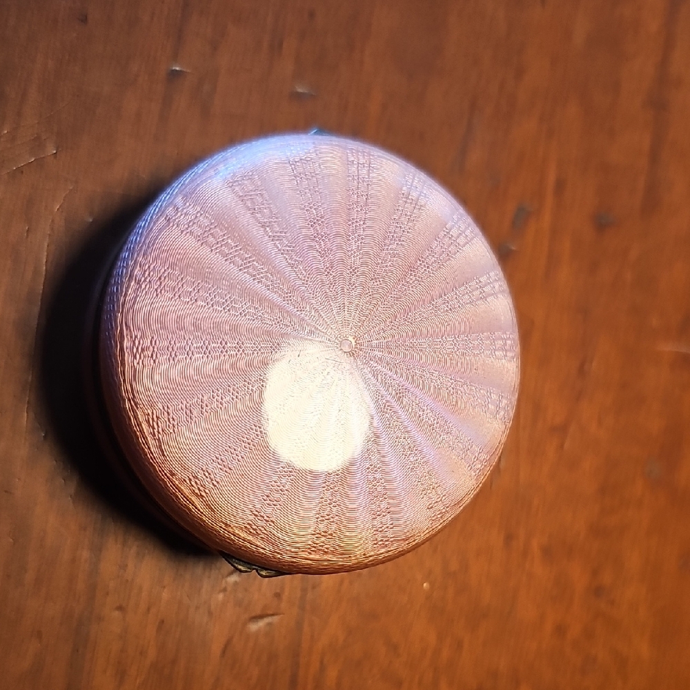 Sterling Pink Full Guilloche Trinket Box